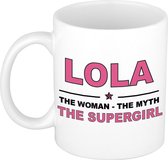 Lola The woman, The myth the supergirl cadeau koffie mok / thee beker 300 ml