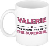 Valerie The woman, The myth the supergirl cadeau koffie mok / thee beker 300 ml