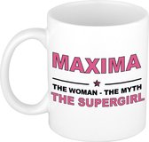 Maxima The woman, The myth the supergirl cadeau koffie mok / thee beker 300 ml