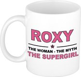 Roxy The woman, The myth the supergirl cadeau koffie mok / thee beker 300 ml