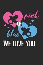 Gender Reveal Pink or Blue Notebook