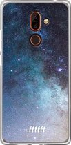 Nokia 7 Plus Hoesje Transparant TPU Case - Milky Way #ffffff