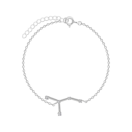 Joy|S - Zilveren sterrenbeeld armband met zirkonia