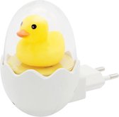 Nachtlampje stopcontact | LED | eendje/ kuikentje in ei | lichtsensor | babykamer  kinderkamer | verlichting