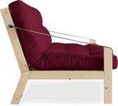 Poetry Sofabed Clear lacquered Bordeaux