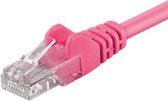 CAT5e UTP patchkabel / internetkabel 0,50 meter roze - CCA - netwerkkabel