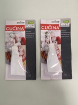 La Cucina slagroomspuit set (wit) - set van 2 stuks (kunststof)