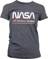 NASA Dames Tshirt -S- United States Grijs