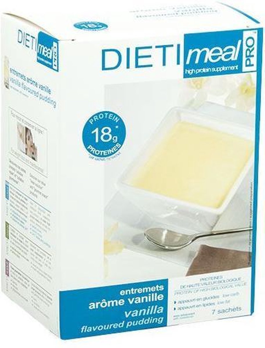 Goedkoopste Dieti Vanille Shake/Pudding - 7 stuks - Maaltijdvervanger