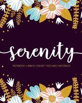 Serenity: Notebook - Libreta - Cahier - Taccuino - Notizbuch: 110 pages paginas seiten pagine: Modern Florals First Name Noteboo