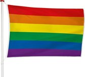 Regenboog Vlag 100x150cm | Kwaliteitsvlag | LGBT Gay Pride Vlag | Rainbow Flag | Regenboogvlag | Regenboog Decoratie