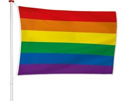 Regenboog Vlag 100x150cm - LGBTQ Gay Pride Vlag - Rainbow Flag - Regenboogvlag - Regenboog Decoratie
