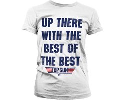Top Gun Dames Tshirt -XL- Up There With The Best Of The Best Wit