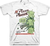 Disney Toy Story Heren Tshirt -S- Pizza Planet Wit