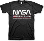 NASA Heren Tshirt -2XL- United States Zwart
