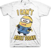 Minions Heren Tshirt -XL- I Can't Adult Today Wit