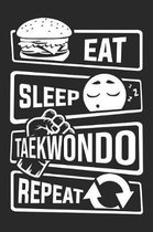 Eat Sleep Taekwondo Repeat: Blank Sketch Paper Notebook with frame for People who like Humor Sarcasm