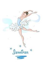 Jennifer: Ballerina Journal 6x9 with 120 pages of ballerina silhouette. Matte finished