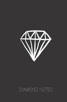 Diamond Notes: small lined Diamonds Notebook / Travel Journal to write in (6'' x 9'') 120 pages