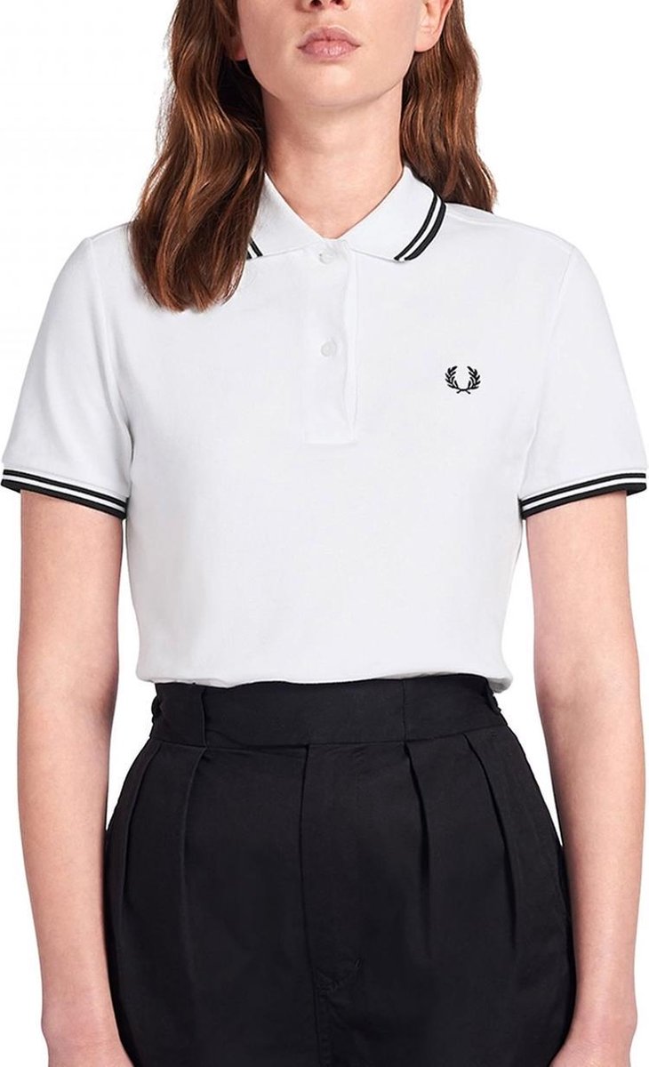 Fred Perry - Twin Tipped Shirt - Witte Polo - 36 - Wit