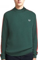 Fred Perry - Tipped Overarm Crew Neck Jumper - Groene Trui - M - Groen