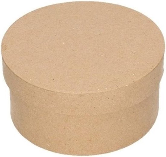 2x stuks ronde bruine hobby knutselen doos/dozen van karton - 14.5 x 7.5 cm  -... | bol.com