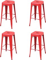 Barkrukken set 4 stuks (INCL anti kras viltjes) – barstoelen- Bar kruk - Hoge Stoel - Bar stoeltje - Bar krukje