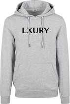 LXURY Hoodie Grijs Maat S - Trui - Sweater - Sportkleding - Sport Trui -  Katoen - Polyester - Casual
