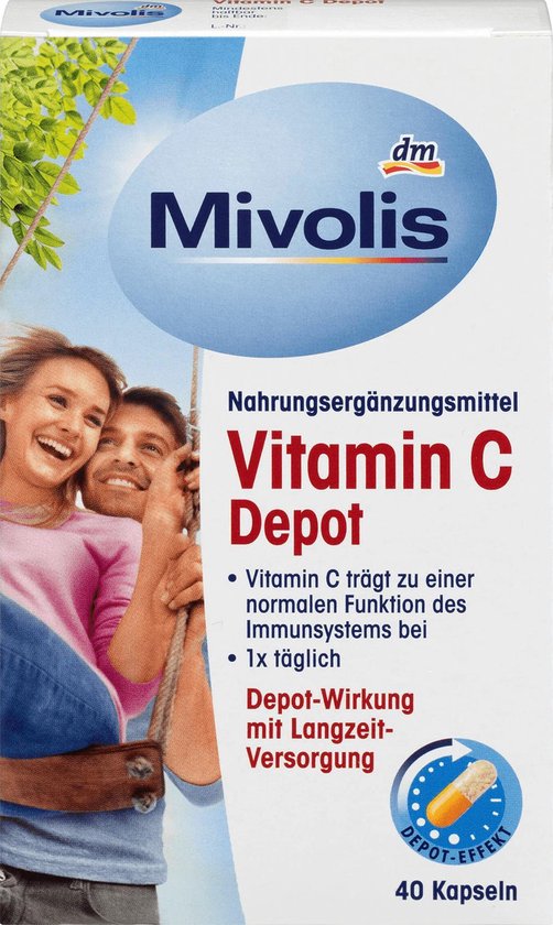Mivolis Vitamine C ( 300 mg) met 40 capsules Made in Germany bol