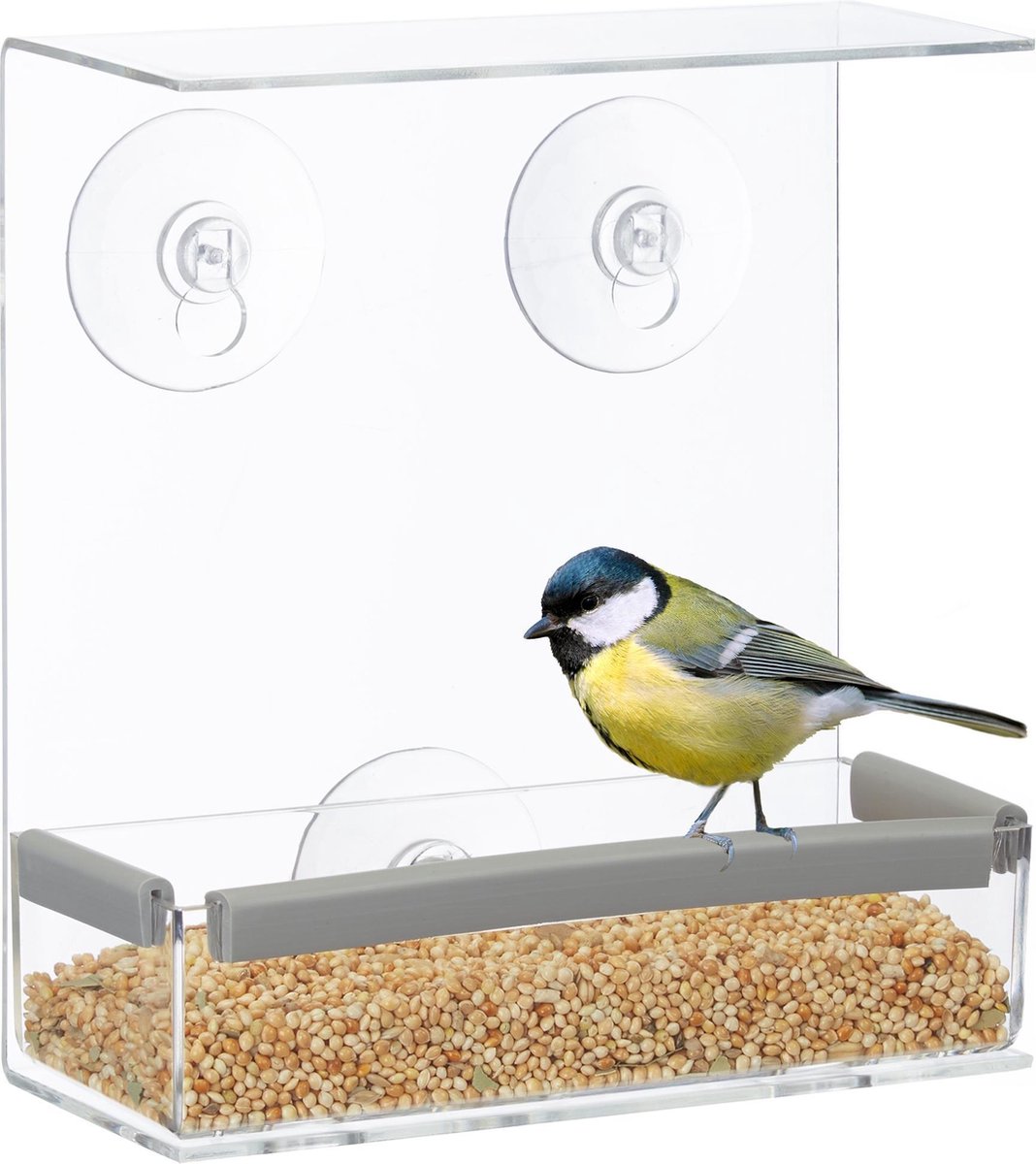 relaxdays vogelvoederhuisje raam - raamvoederhuis - transparant -  vogelhuisje - voederhuis | bol.com