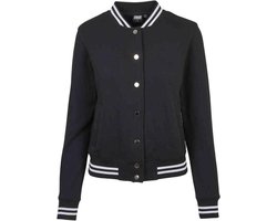 Urban Classics Ladies College Sweat Jacket Collegejas zwart-wit L
