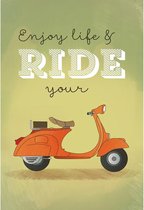 Wandbord - Enjoy Life & Ride Your Scooter