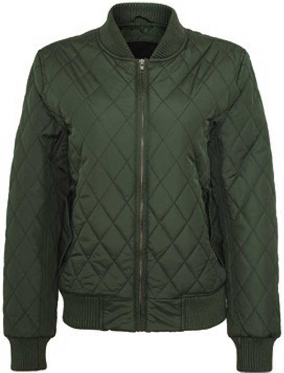 Urban Classics Diamond Quilt Nylon Jacket XS Groen