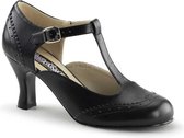 Flapper-26 Mary Jane pump with short heel black matt - (EU 38 = US 8) - Funtasma