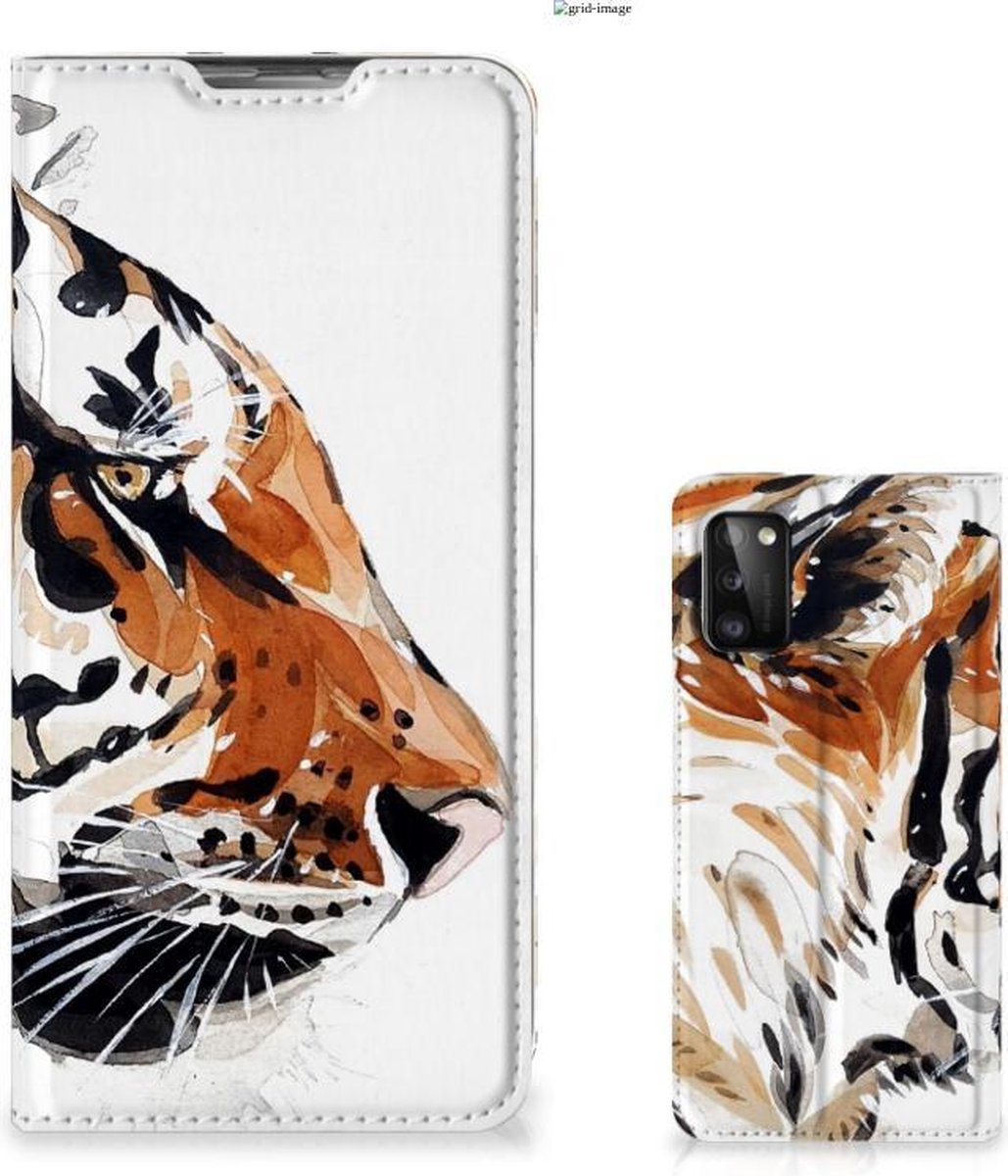 Bookcase Samsung Galaxy A41 Watercolor Tiger