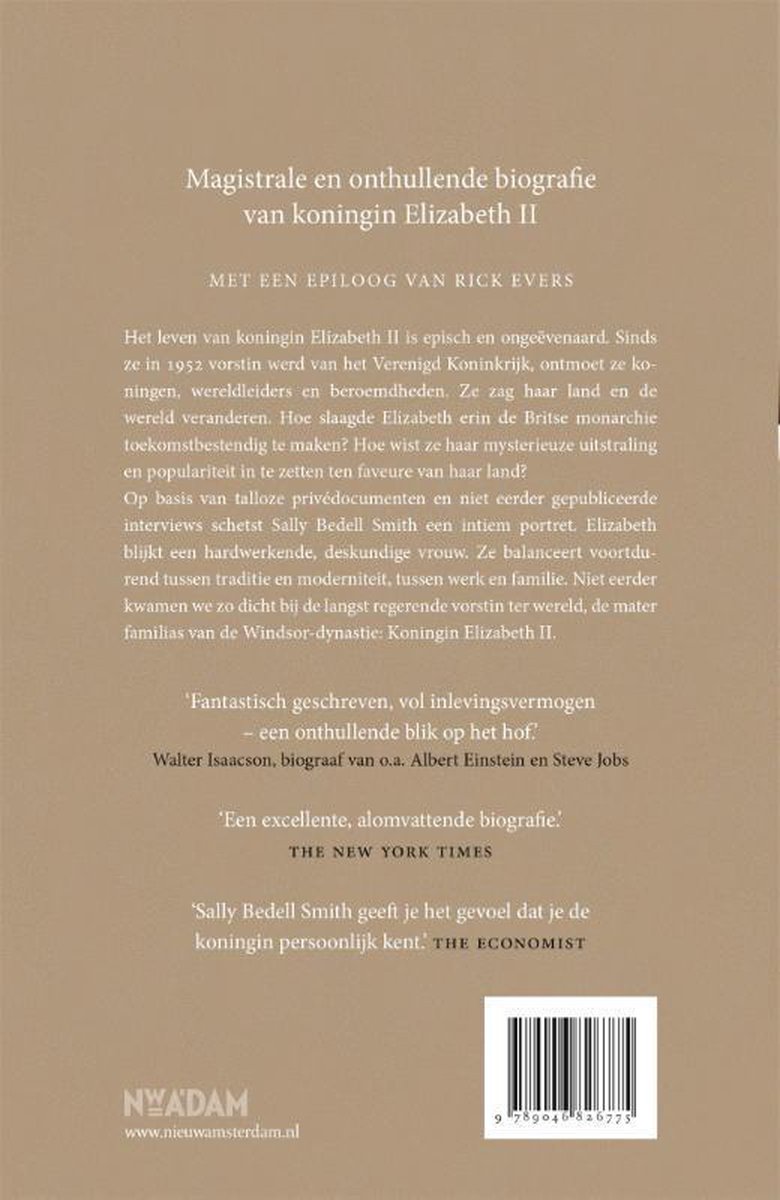 Koningin Elizabeth - back cover