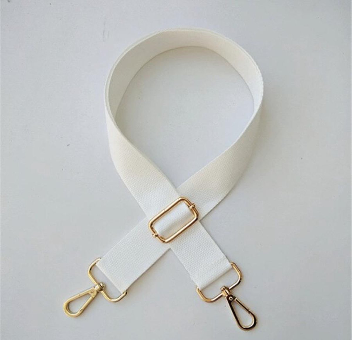 Bag strap - Tas strap - Tassen hengsel - 130 cm - Wit - Merkloos