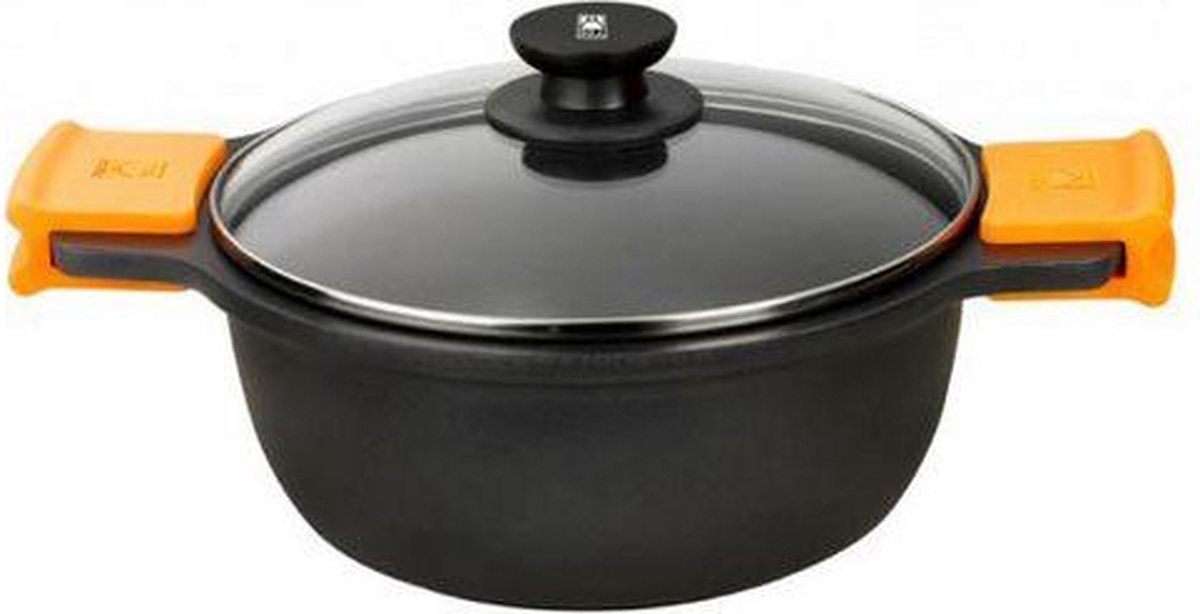 Kookpot BRA A270320 Zwart Zwart/Oranje Ø 20 cm 2 L 3 L (1 Stuks)