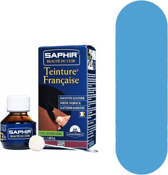 Saphir Teinture Francaise indringverf voor suede en gladleer - 23 Blauw -  50ml | bol.com