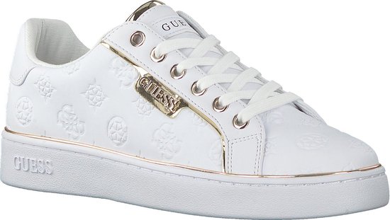 GUESS Banq Dames Sneakers - Wit - Maat 38 | bol.com