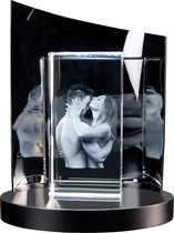 3D Foto in glas Afm: 100 x 200 x 50 incl. fraaie, design lichtsokkel * AANBIEDING *