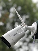 Sayn Model 4 Wit - Buiten - Binnen - 2560P - 5MP - Super HD - WiFi - 15fps - Sony sensor - IP beveiligingscamera - Bewegingsdetectie - geluidsdetectie - Bewakingscamera - Nachtzicht - 25m - P2P - Bewakingscamera - IP66 - Waterdicht Beveiligingscamera