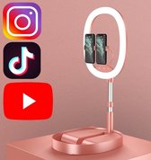 Ringlamp met statief smartphone - selfie stick – selfie ring light – tiktok lamp – studio lamp