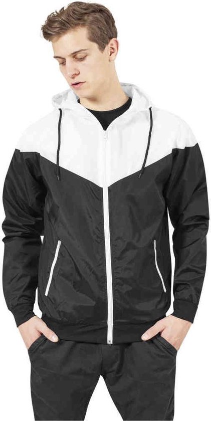 Urban Classics - Arrow Windrunner jacket - L - Zwart/Wit