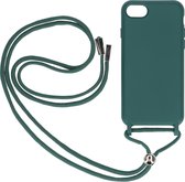 iPhone 8 Backcase silicone met koord groen