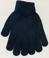 Handschoenen gebreid anti-slip grip sport blauw senior maat s/m
