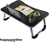 Happygoodies opvouwbare Laptop Tafel – Laptop Standaard – Laptop Warmteafvoer - Efficiënt thuiswerken – Ideale zithouding - Zwart