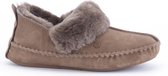 Warmbat Barrine Suede Dames Pantoffels - Mud - Maat 37