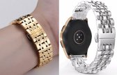 Smartwatch bandje - 2 pack - Geschikt voor Samsung Galaxy Watch 46mm, Samsung Galaxy Watch 3 45mm, Gear S3, Huawei Watch GT 2 46mm, Garmin Vivoactive 4, 22mm horlogebandje - RVS metaal - Fung