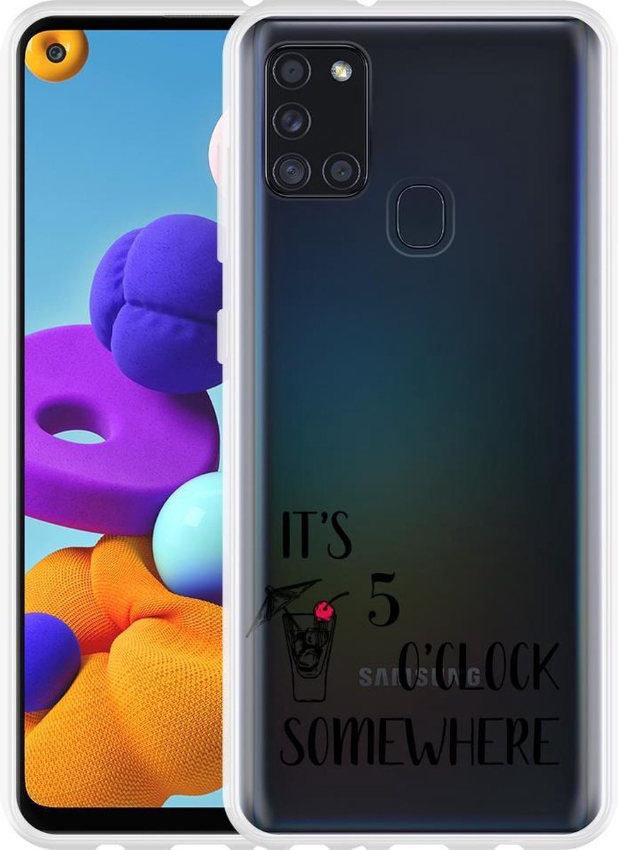 Samsung Galaxy A21s Hoesje 5 O'Clock Somewhere Designed by Cazy bol